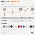 Tirador 1001E Cromo + Granito Cocina