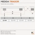Pomo 2086E Cromo Mate Cocina