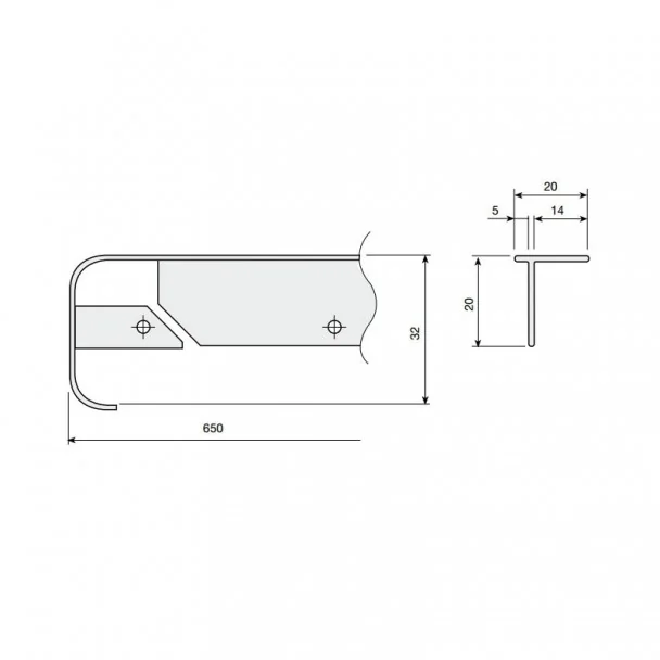 Unión en Ángulo para Encimera Post-formada de 4 cm