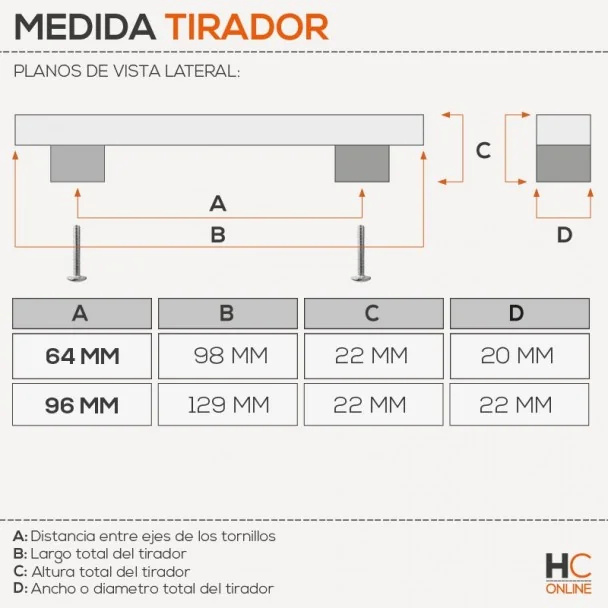 Tirador 2420 Rústico Cocina