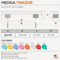 Tirador 2405 Cromo Mate con Resina Colores