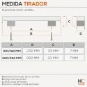 Tirador 4765 Aluminio Cromo Mate Cocina