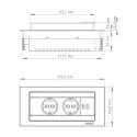 Puerto para Encastre en Encimera con 2 Tomas de Red + Toma USB