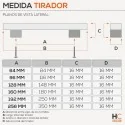 Tirador 2450 Aluminio Cromo Mate Cocina