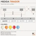 Tirador 2427 Cromo Mate con Resina Colores