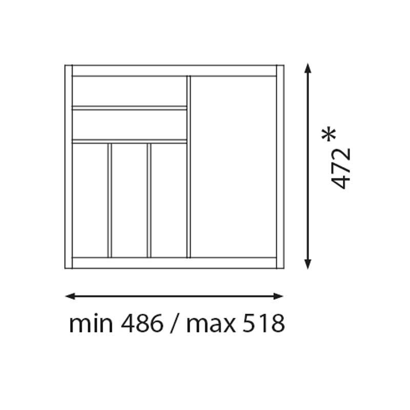 Cubertero OPEN SYSTEM para cajones de 30 - 120 cms