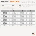 Tirador 2405 Aluminio Cromo Mate Cocina