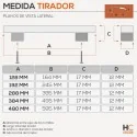 Tirador 2456 Aluminio Cromo Mate Cocina