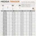 Tirador 2447 Aluminio Cromo Mate Cocina