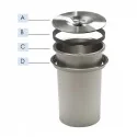 Cubo Basura 10 L Acero Inoxidable para Encastre en Encimera