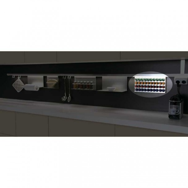 Portacápsulas Café en Aluminio para Barra de Colgar Stark