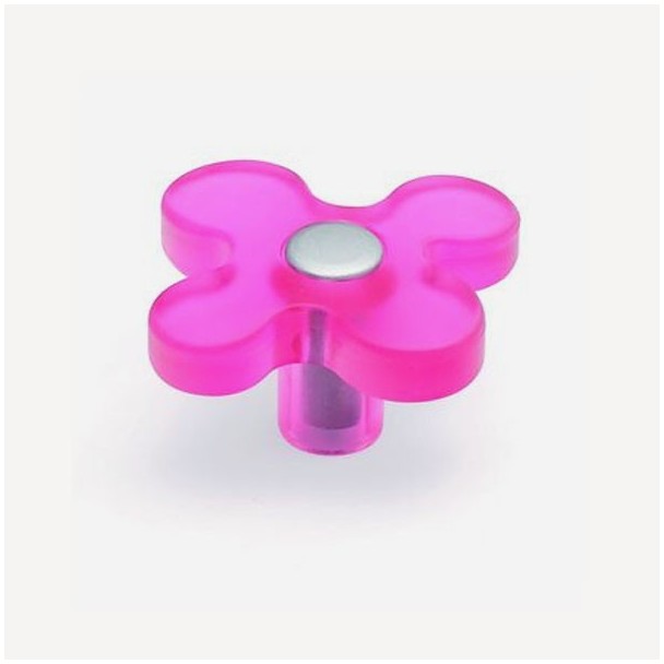 Pomo 3518 Cromo Mate con Resina Colores