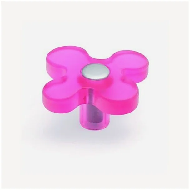 Pomo 3518 Cromo Mate con Resina Colores