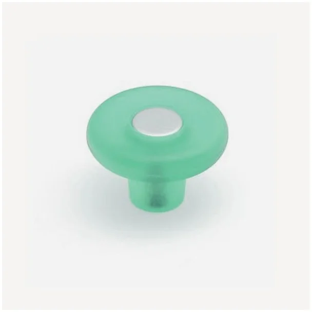 Pomo 3525 Cromo Mate con Resina Colores