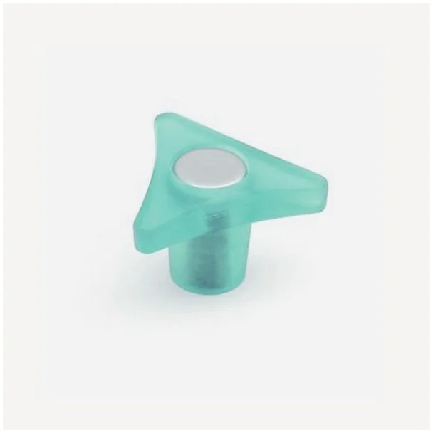 Pomo 3523 Cromo Mate con Resina Colores