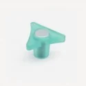 Pomo 3523 Cromo Mate con Resina Colores