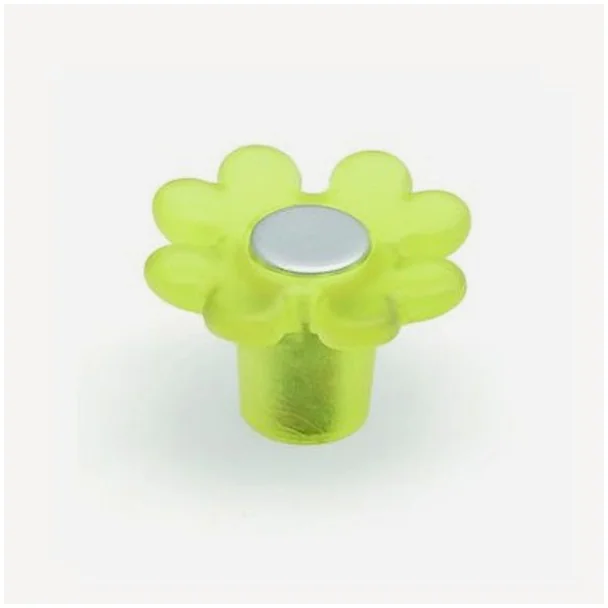 Pomo 3524 Cromo Mate con Resina Colores