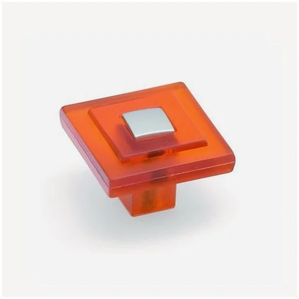 Pomo 3519 Cromo Mate con Resina Colores