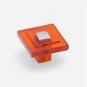 Pomo 3519 Cromo Mate con Resina Colores