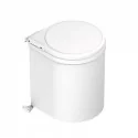 Cubo Basura Redondo Blanco 13 L