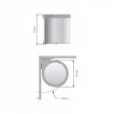 Cubo Basura Redondo Inox 13 L