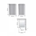 Cubo Basura Rectangular Inox 21 L
