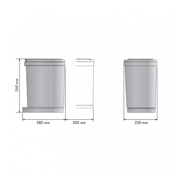 Cubo Basura Ecológico Acero Inoxidable Rectangular 16 L