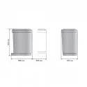 Cubo Basura Ecológico Acero Inoxidable Rectangular 16 L