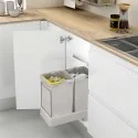 Cubo Basura Ecológico Rectangular 14 + 14 L Automático