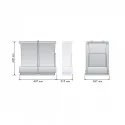 Cubo Basura Ecológico Rectangular Inoxidable 14 + 14 L Automático