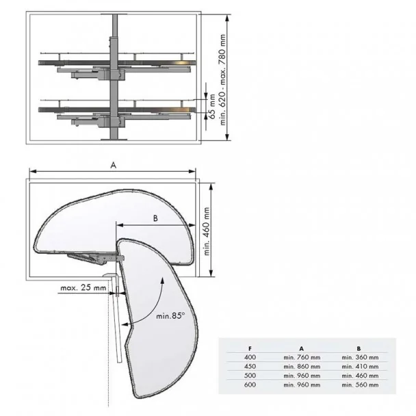 Bandeja Deslizante Mueble Rincón Cocina Línea Compact