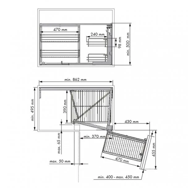Bastidor Extraible Articulado Mueble Rincón Línea Clásica C