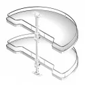 Bandeja Giratoria Semicircular 180º Mueble Rincón Línea Compact