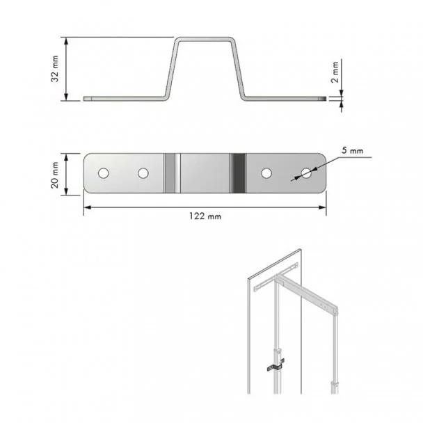 Soporte Refuerzo Bastidor Columna Extraíble