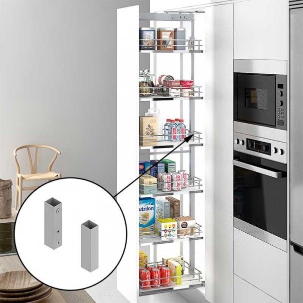 Juego Soportes Cestillo Bastidor Columna Extraíble