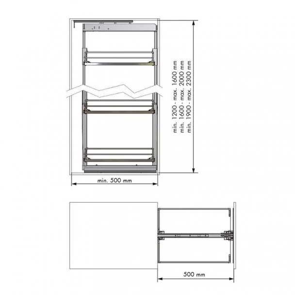 Kit Bastidor Columna Extraible Línea Compact