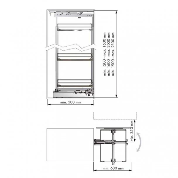 Kit Bastidor Columna Rotatorio Línea Compact