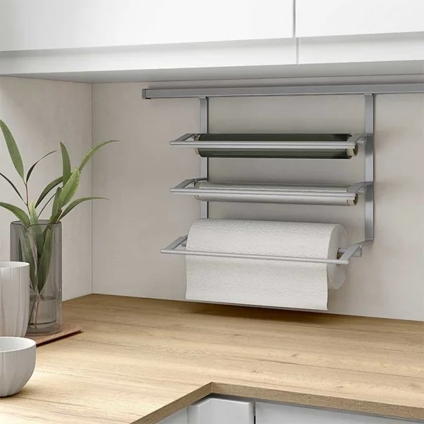 Soporte Triple para Rollos de Papel de Cocina