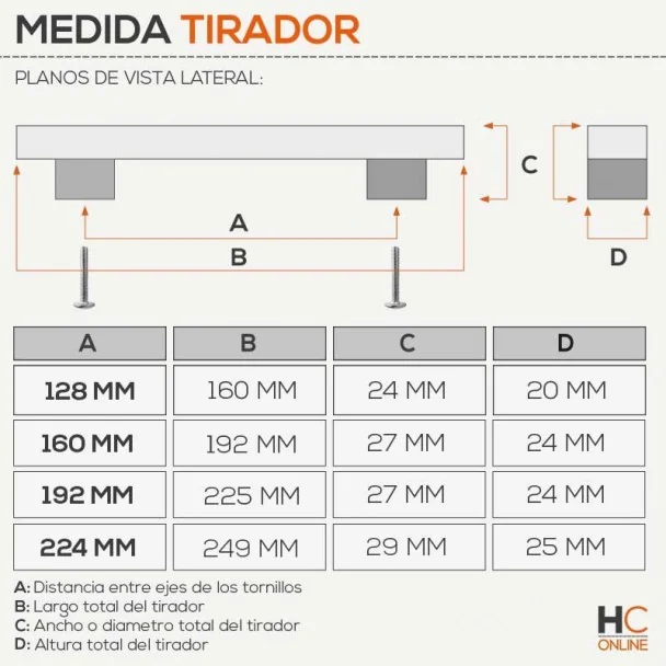 Tirador 4703 Cromo Mate Cocina