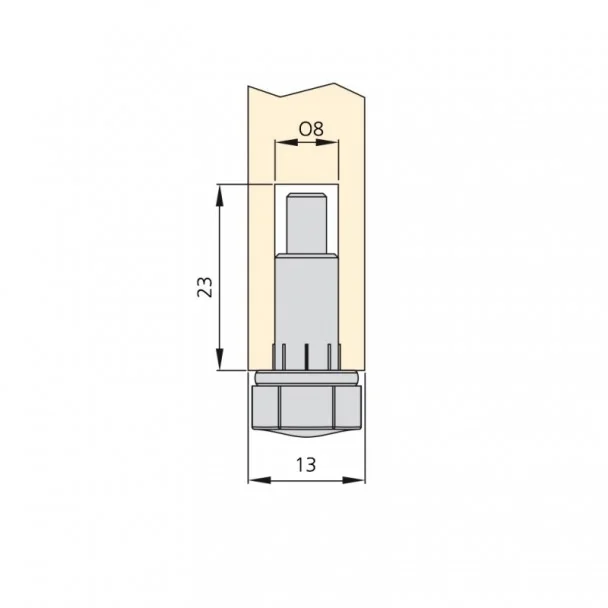 Pie Nivelador Mueble con Base Hexagonal M6 con Tuerca