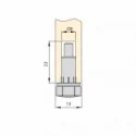 Pie Nivelador Mueble con Base Hexagonal M6 con Tuerca
