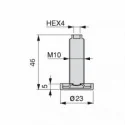 Pie Nivelador Mueble con Base Circular M10 D. 23 mm (20 uds)