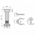 Pie Nivelador para Mueble Regulable (4 uds) - Bone Emuca