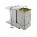 Cubo Basura Cocina 14 + 14 L Extracción y Tapa Automática