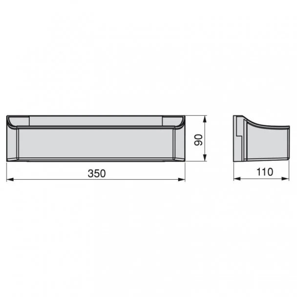 Juego de Bandejas 350 mm de Almacenaje Auxiliar para Mueble