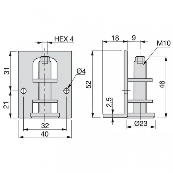 Kit Nivelador M10 para Muebles (10 uds)