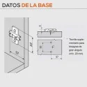 Base en Cruz Blum para Bisagras de Cocina