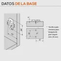 Base en Cruz con Excéntrica Blum para Bisagras de Cocina