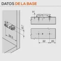 Base Recta con Excéntrica Blum para Bisagras de Cocina