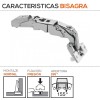 Bisagra 155º Gran Ángulo Blum para Puertas de Cocina